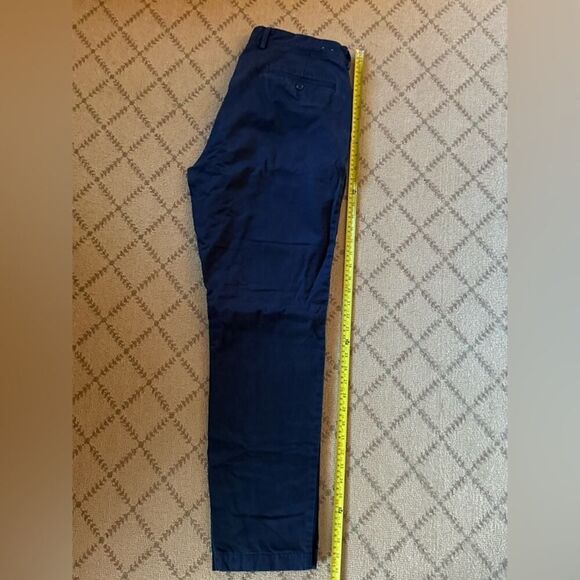 J. Crew 770 Khaki Chino pant w navy and white flannel lining 34 x 32 - Picture 3 of 8